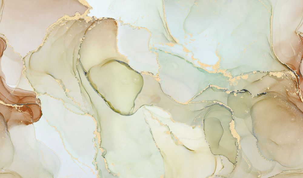 Natural luxury abstract fluid art painting in alcohol ink techn