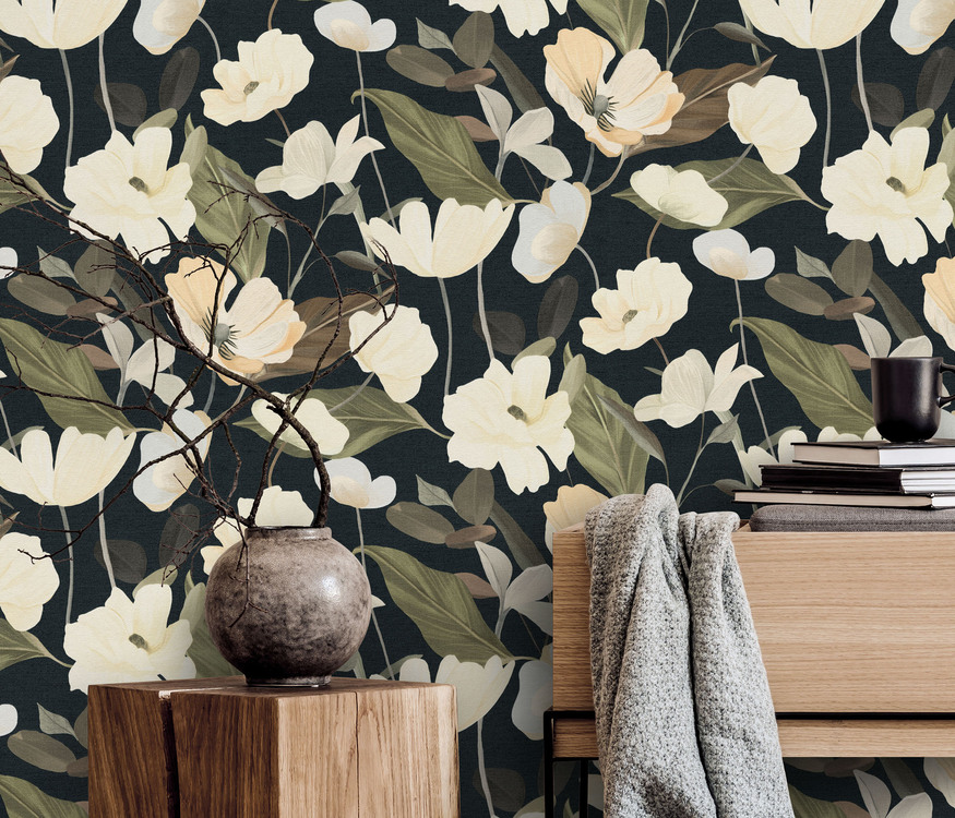 mock up wall in bright farmhouse interior background, wooden off