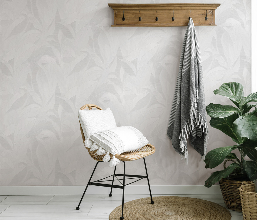 Boho,Interior,With,Wicker,Rattan,Chair,And,Cushion.,Vertical,Shot
